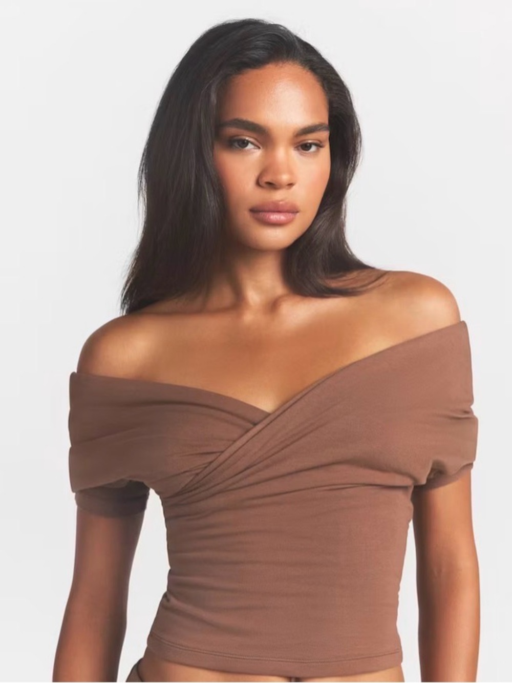 Skims wrap top in Jasper, size small